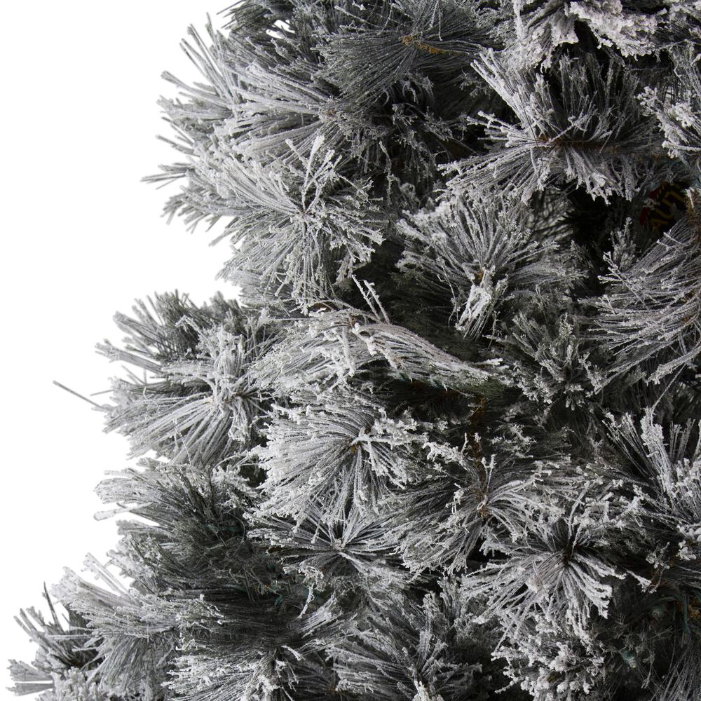 7.5' Flocked Black Spruce Artificial Christmas Tree - Unlit. Picture 3