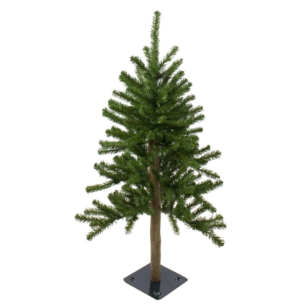 3' Pre-Lit Alpine Artificial Christmas Tree - Clear Lights. Picture 1