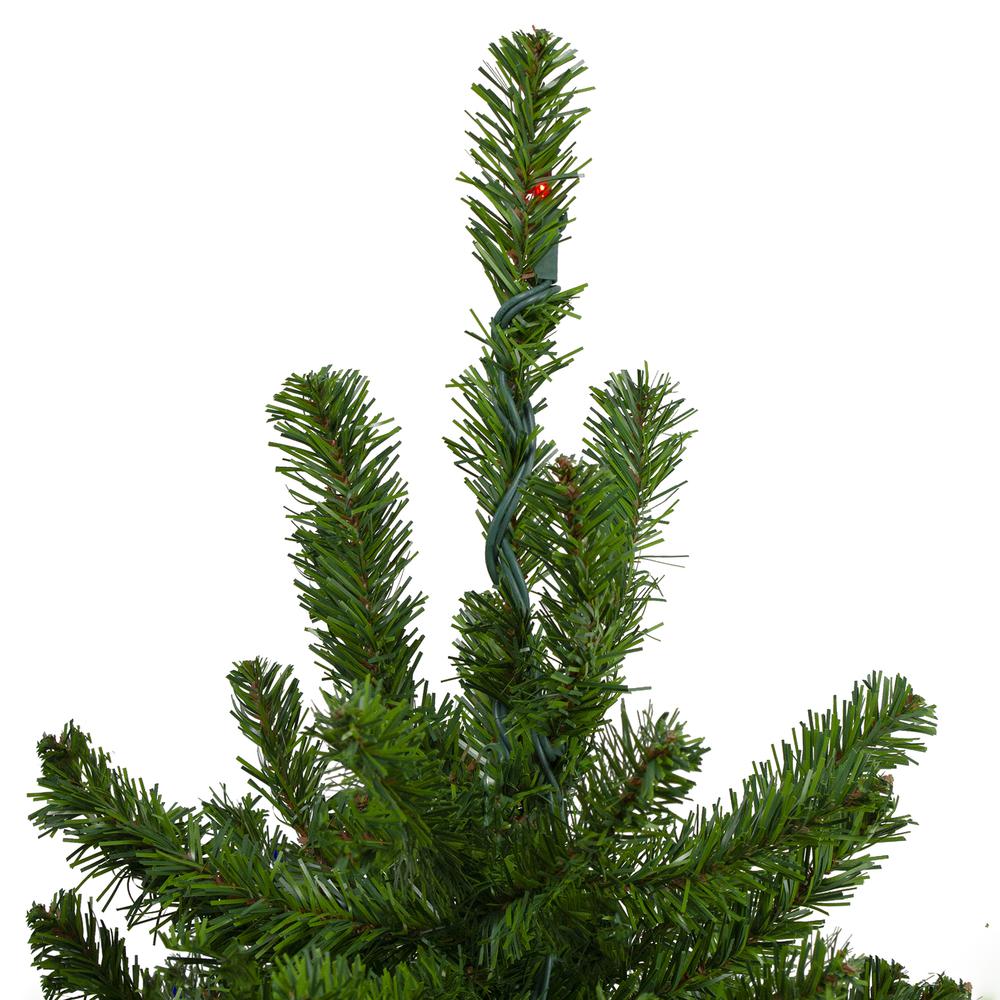 Set of 3 Pre-Lit Slim Alpine Artificial Christmas Trees 5' - Multicolor Lights. Picture 2