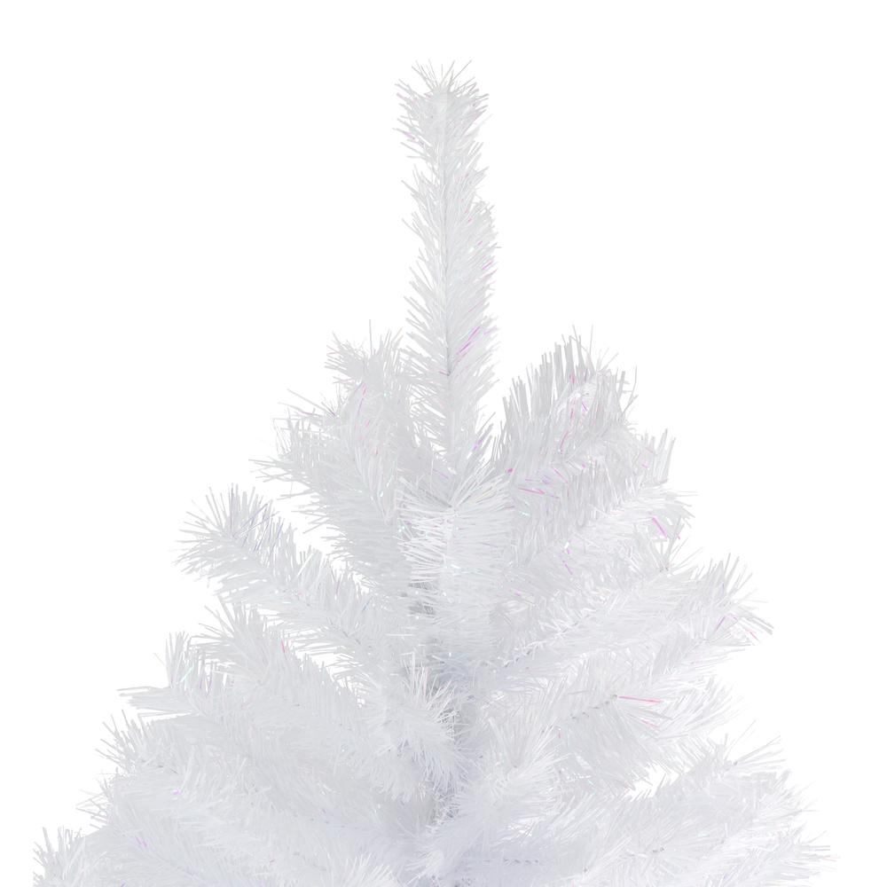 6' Icy White Iridescent Spruce Artificial Christmas Tree - Unlit. Picture 4