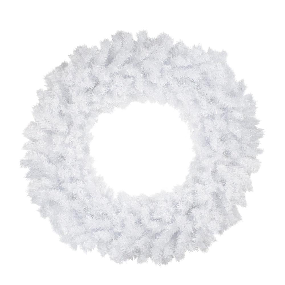 48" Icy White Spruce Artificial Christmas Wreath - Unlit. Picture 1