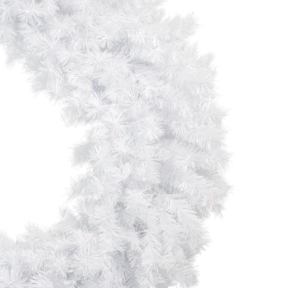 48" Icy White Spruce Artificial Christmas Wreath - Unlit. Picture 3