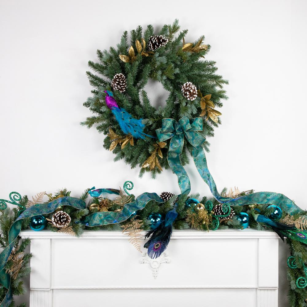 9' x 14" Blue Spruce Artificial Christmas Garland  Unlit. Picture 2