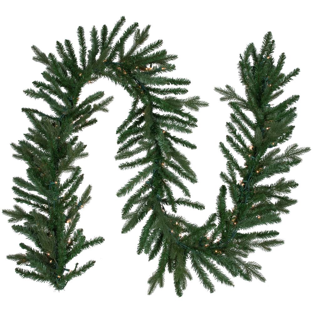 Real Touch Grande Spruce Artificial Christmas Garland - 9' x 14" - Clear Lights. Picture 2