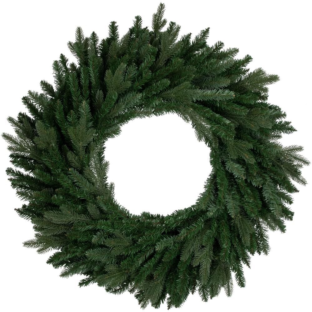 Real Touch™ Grande Spruce Artificial Christmas Wreath - Unlit - 48". Picture 1