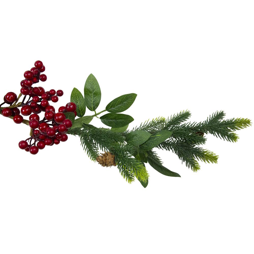 5' x 4.75" Pine Springs Berries and Pine Cones Christmas Garland - Unlit. Picture 4