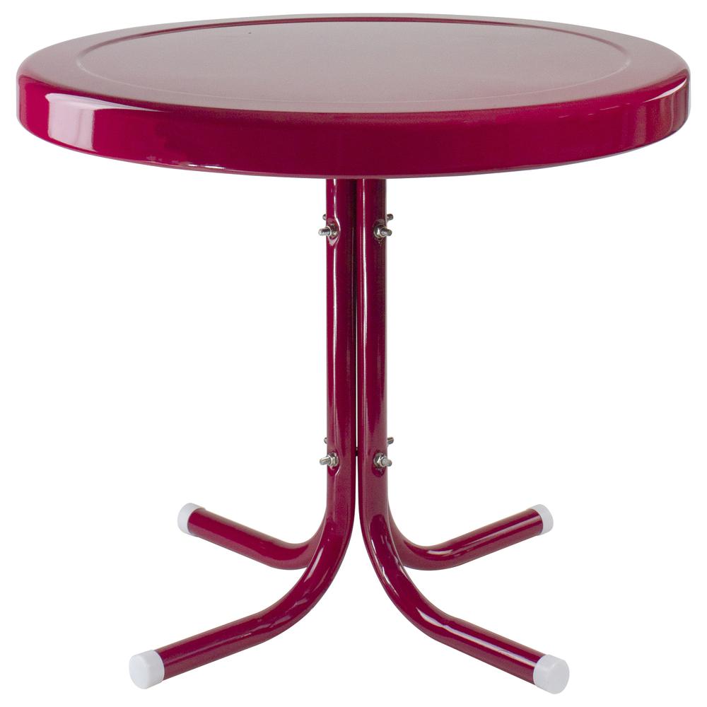 22" Outdoor Retro Tulip Side Table  Pink. Picture 1