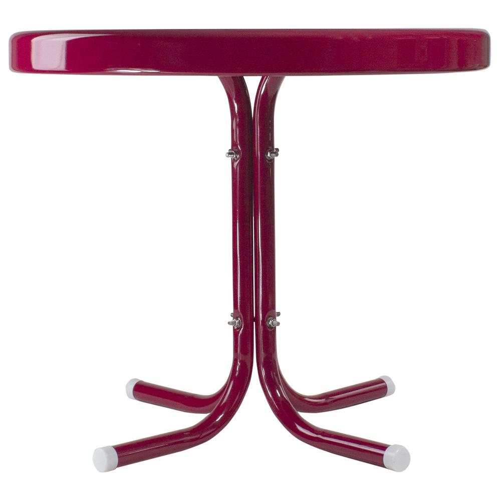 22" Outdoor Retro Tulip Side Table  Pink. Picture 3
