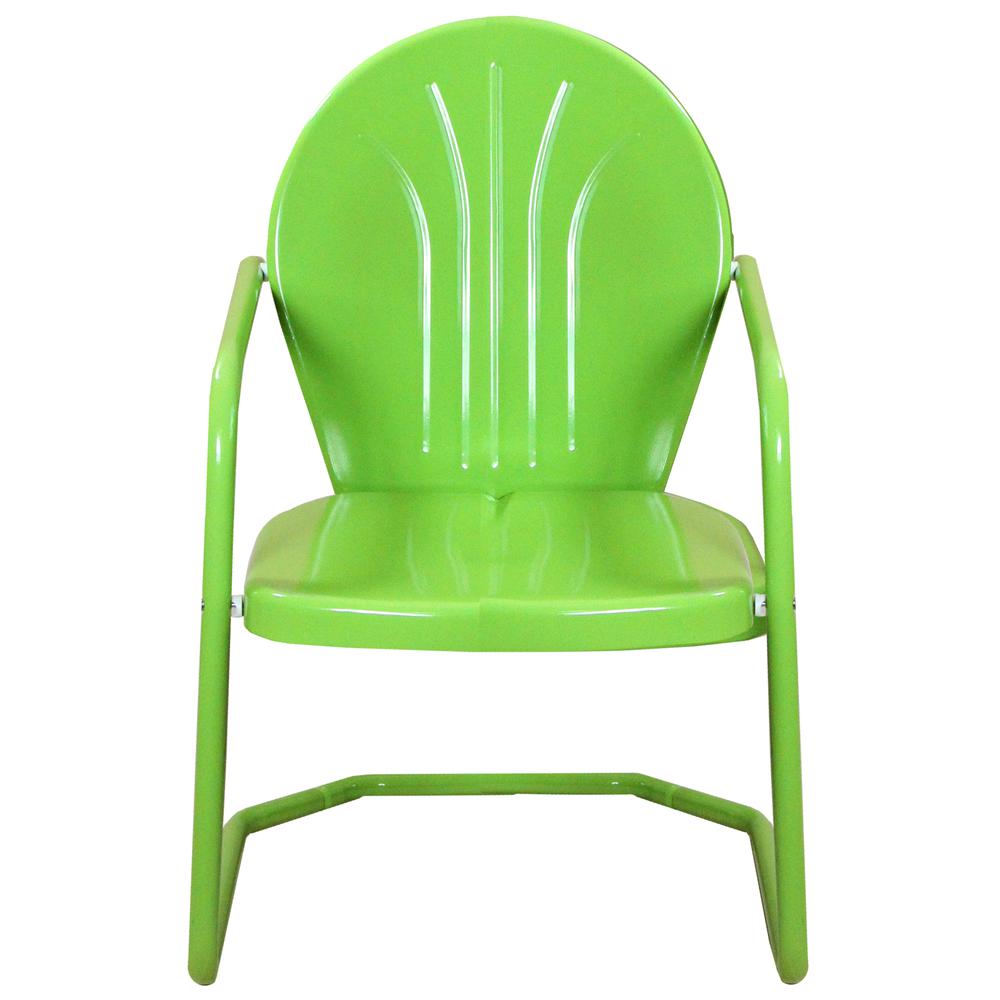 34-Inch Outdoor Retro Tulip Armchair  Lime Green. Picture 3