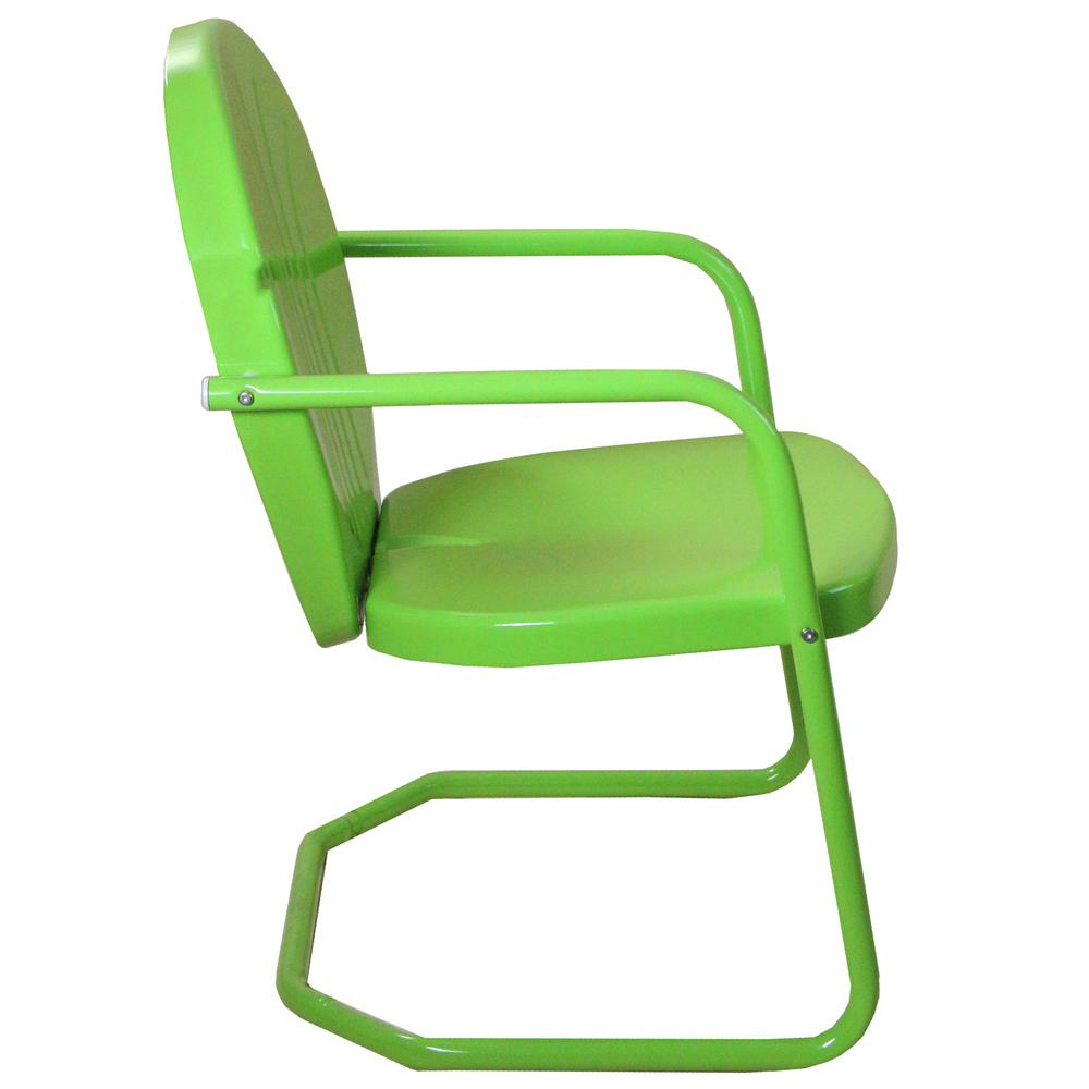 34-Inch Outdoor Retro Tulip Armchair  Lime Green. Picture 4