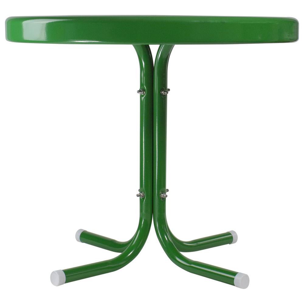 22" Outdoor Retro Tulip Side Table  Green. Picture 3