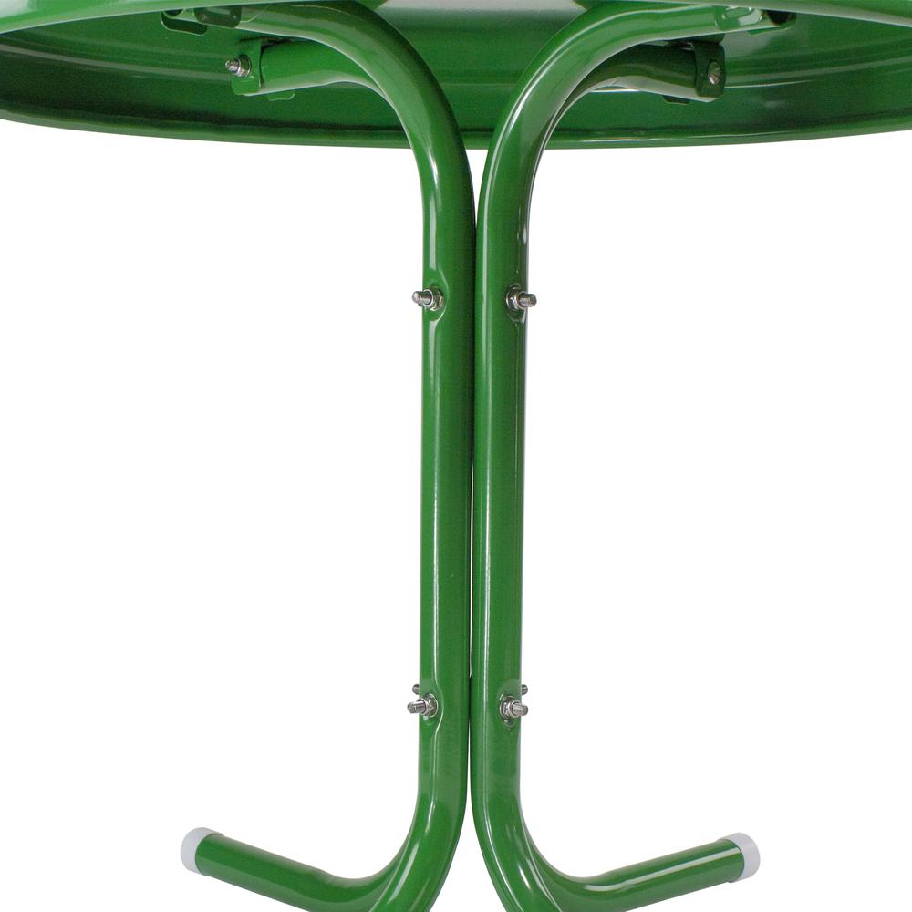 22" Outdoor Retro Tulip Side Table  Green. Picture 4