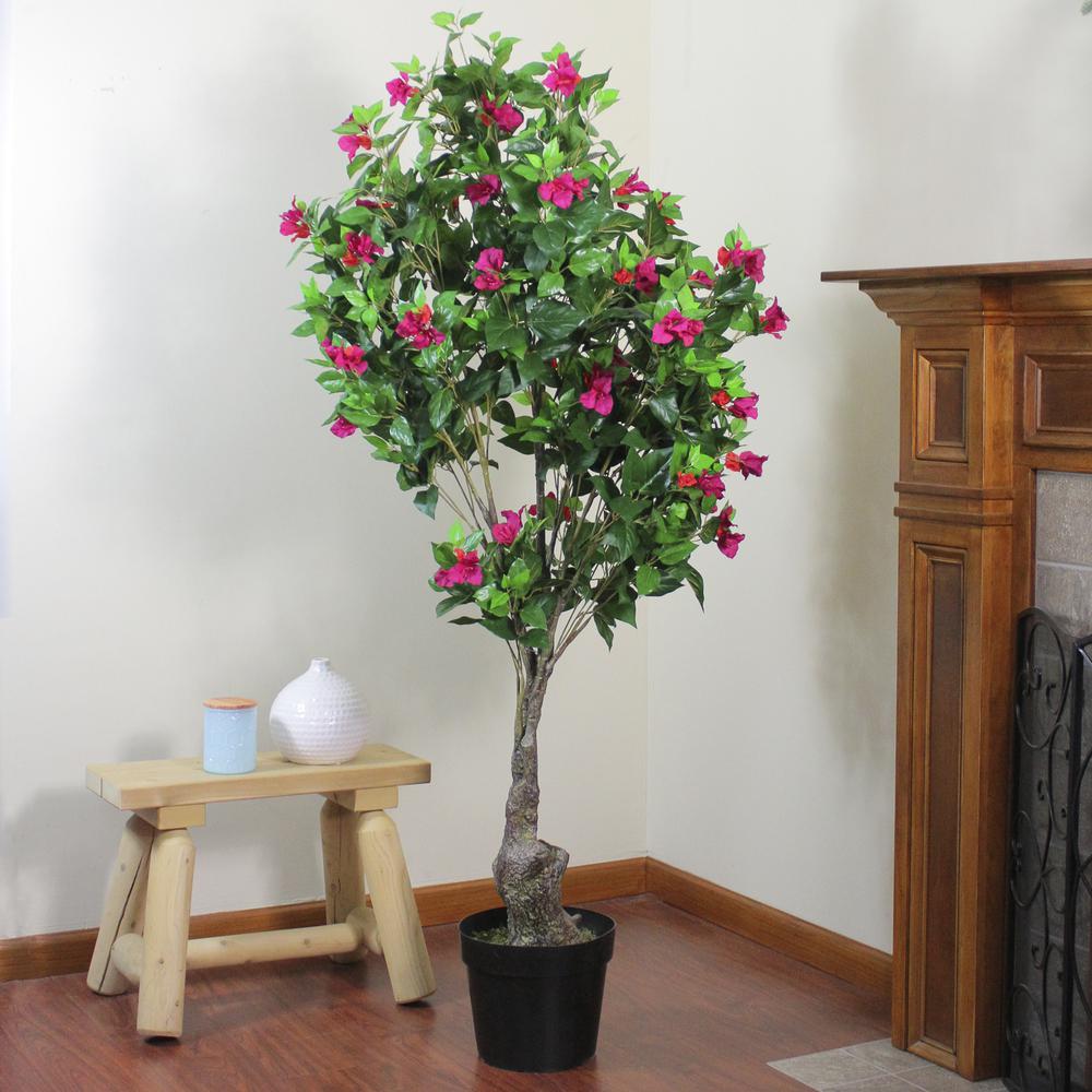 72 Potted Artificial Pink and Red Bougainvillea Tree. Picture 4