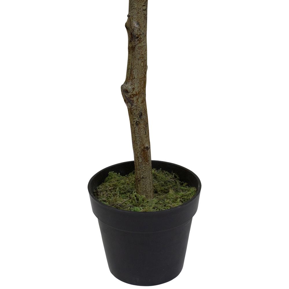 4.75' Yellow and Green Artificial Lemon Potted Tree. Picture 4
