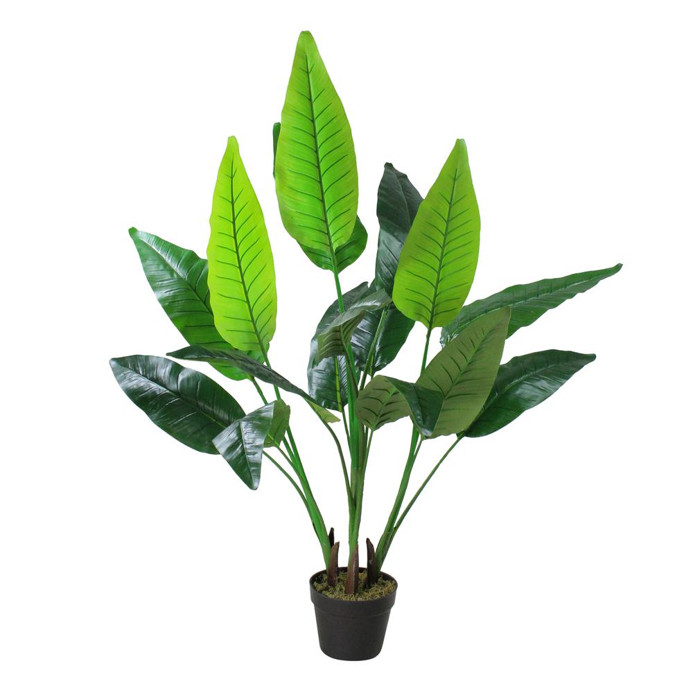 51" Green and Black Traveller's Artificial Tree Pot. Picture 1