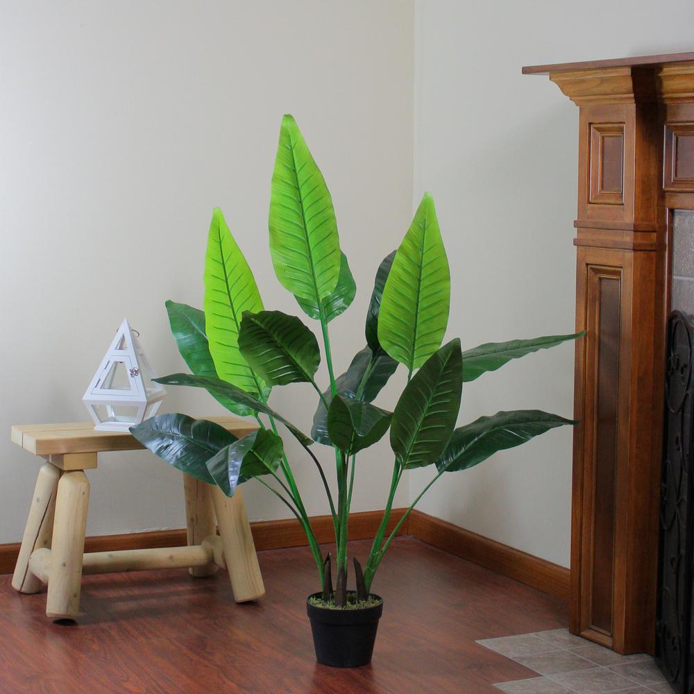 51" Green and Black Traveller's Artificial Tree Pot. Picture 4