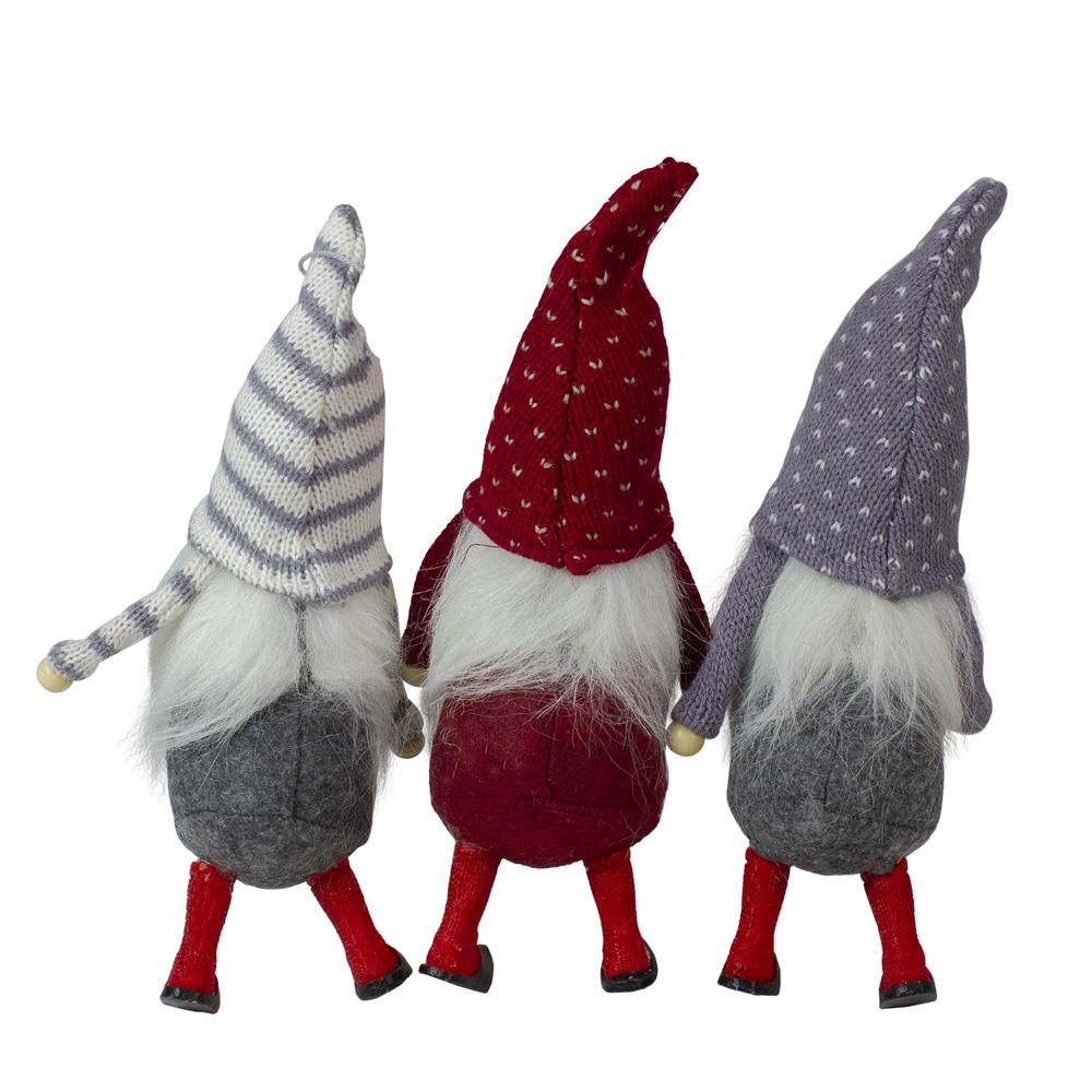 Set of 3 Standing Gnome Christmas Ornaments 10". Picture 3