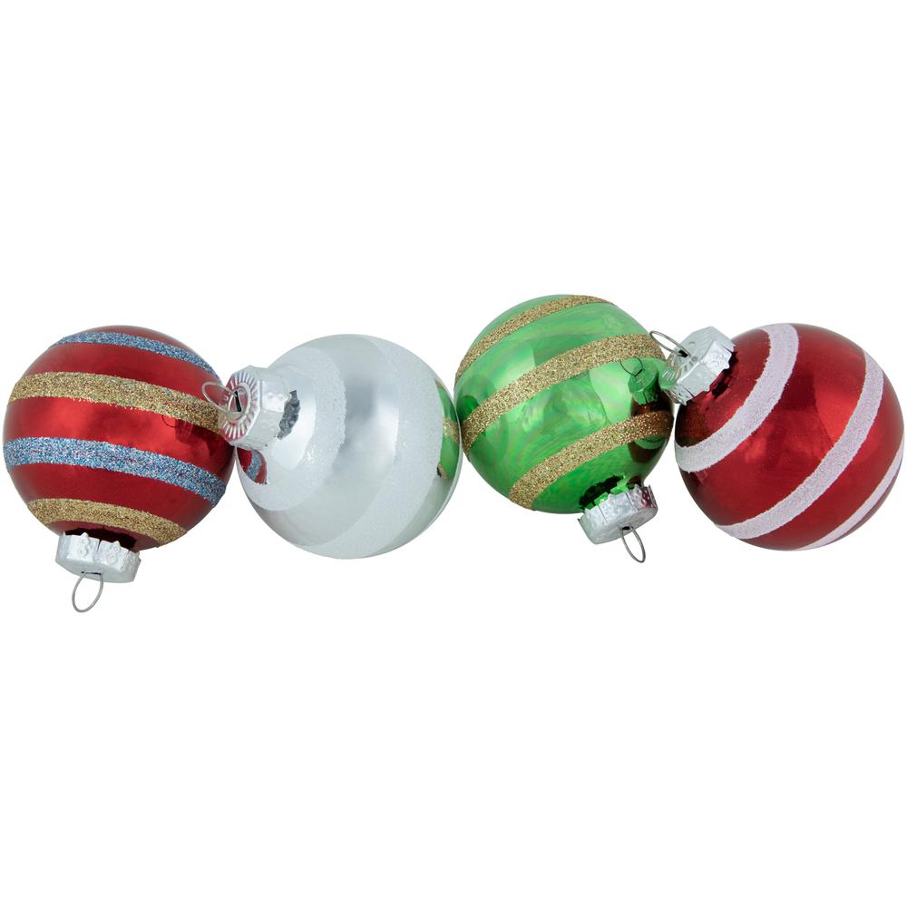 12ct Multi Color Vintage Design Glass Ball Christmas Ornaments 2.25" (55mm). Picture 4