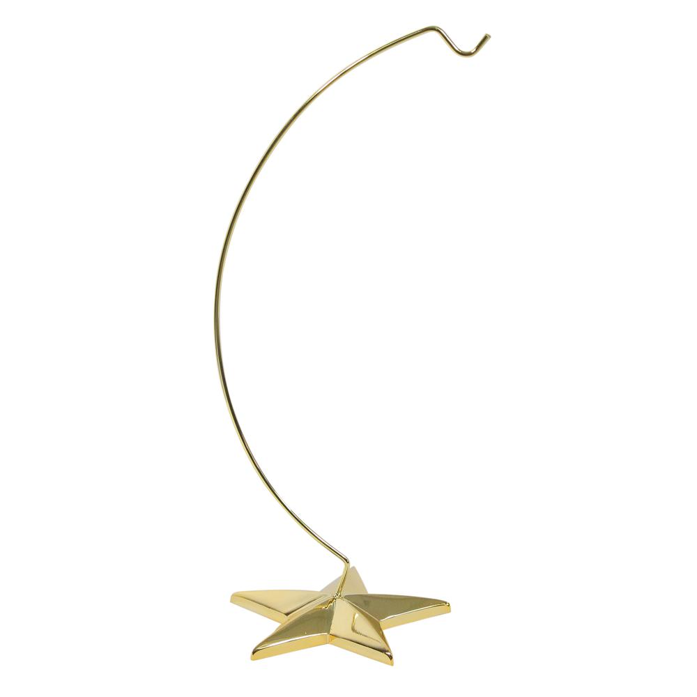 12" Gold 5 Point Star Christmas Ornament Holder. Picture 1
