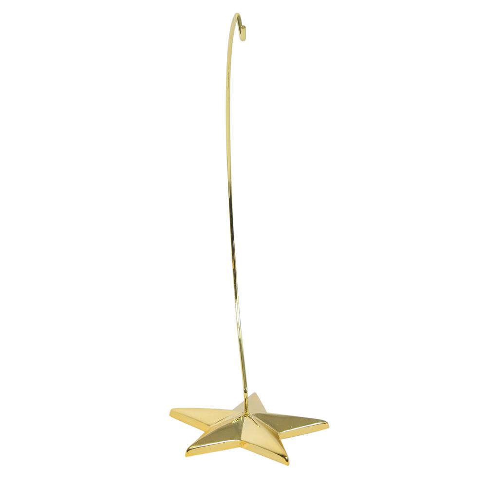 12" Gold 5 Point Star Christmas Ornament Holder. Picture 2