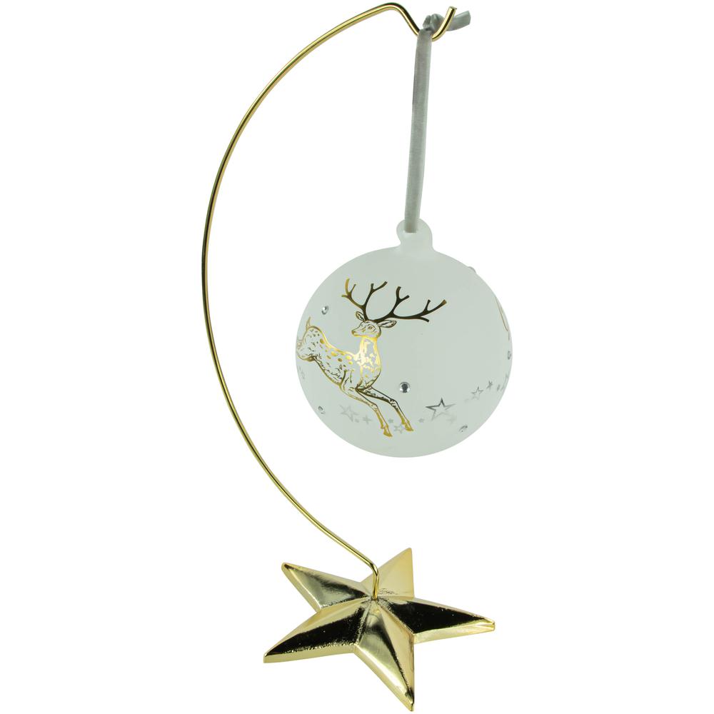 12.50" Gold Star Christmas Ornament Holder. Picture 3