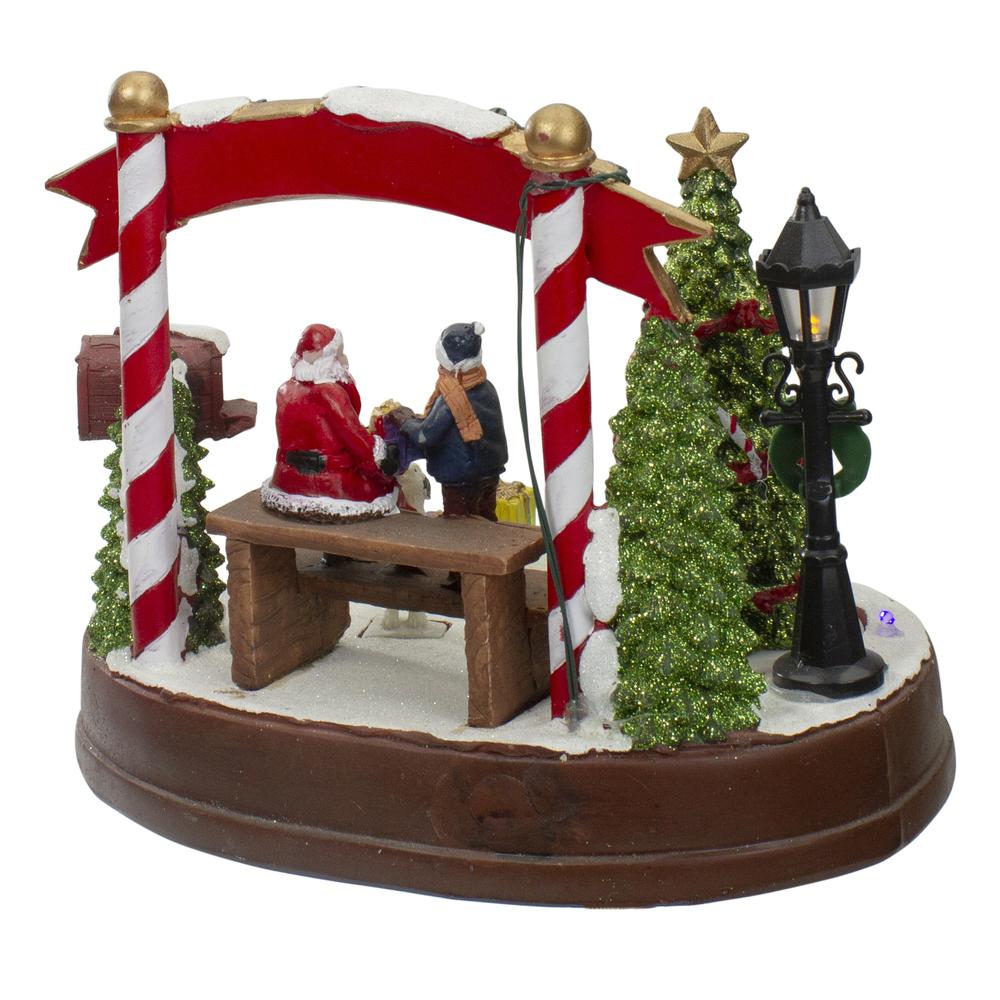 8" Lighted Winter Christmas Scene with Music and a Turning Tree. Picture 5