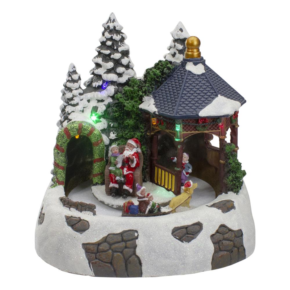10" Lighted and Animated Christmas Scene with Santa Claus. The main picture.