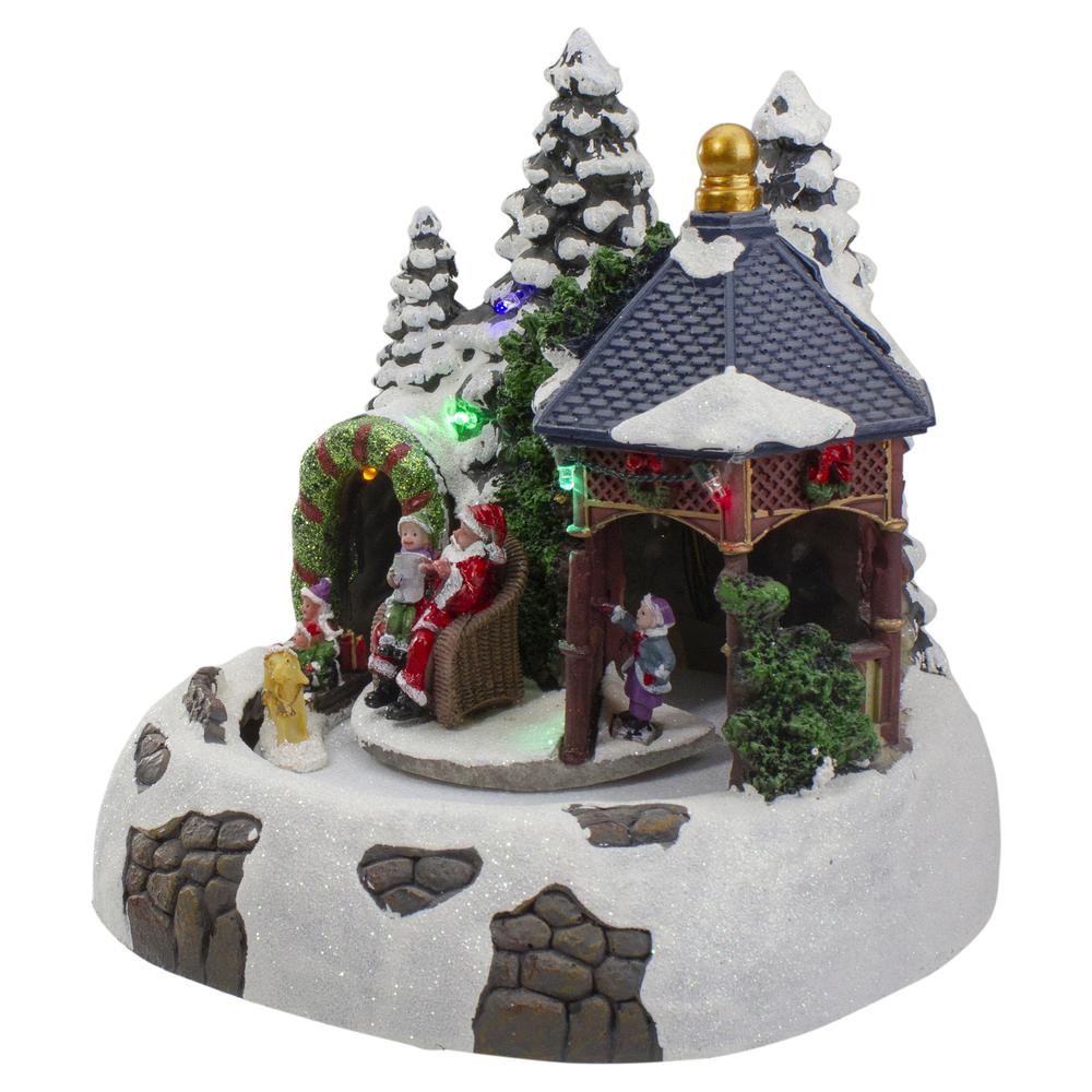10" Lighted and Animated Christmas Scene with Santa Claus. Picture 4