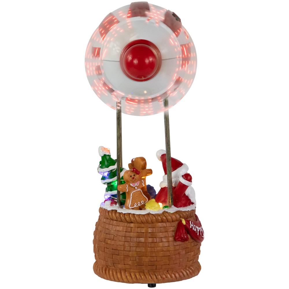8.5" Red and White Musical and Animated Blimp Christmas Figure. Picture 7
