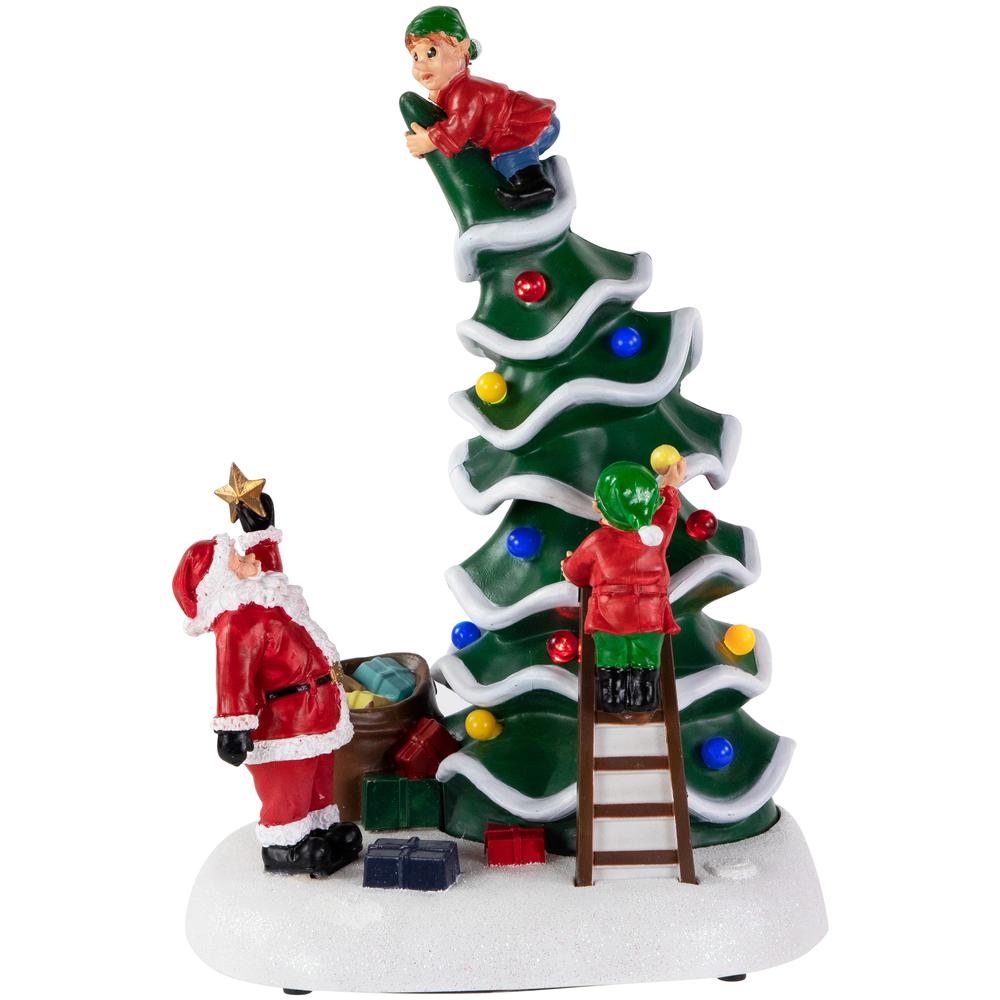 12" LED Lighted Animated and Musical Santa's Helpers Christmas Figurine. Picture 1