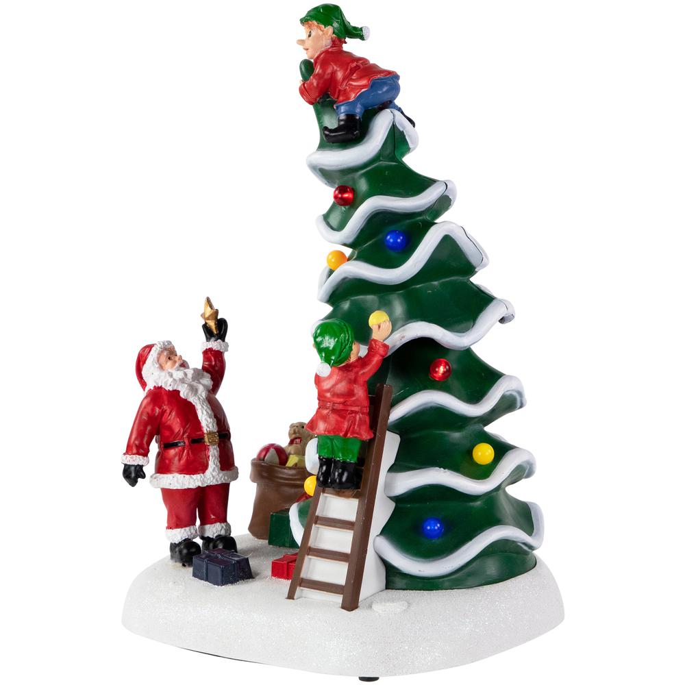 12" LED Lighted Animated and Musical Santa's Helpers Christmas Figurine. Picture 7