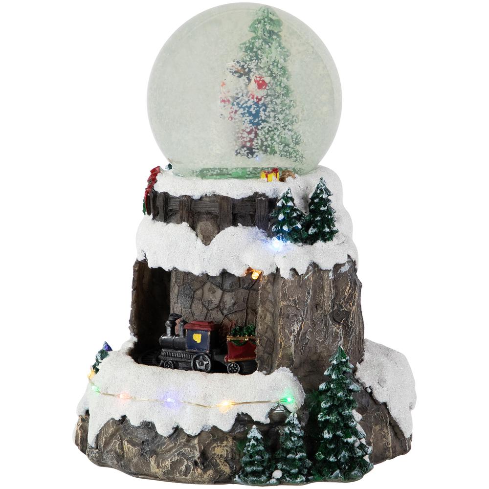 9.25" LED Lighted Animated and Musical Christmas Snowman Snow Globe. Picture 3