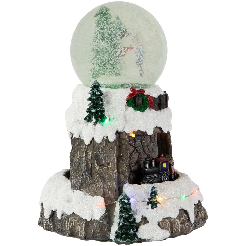 9.25" LED Lighted Animated and Musical Christmas Snowman Snow Globe. Picture 4