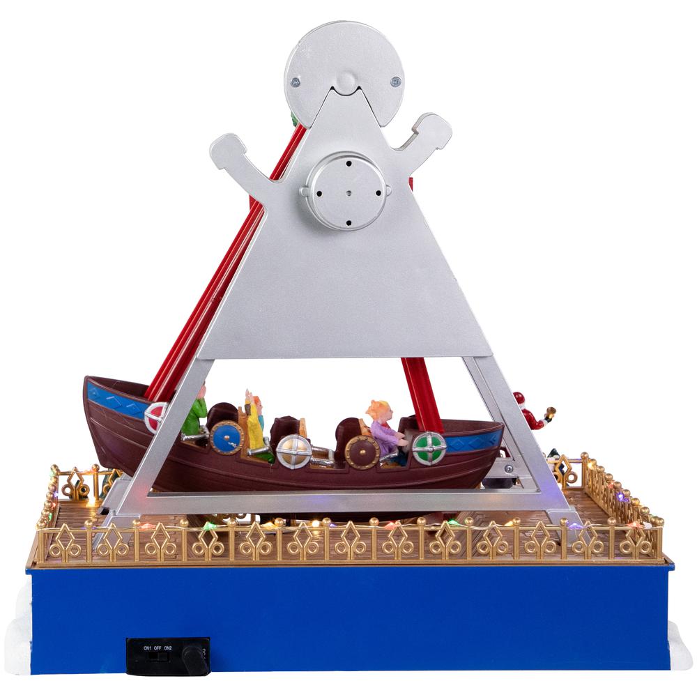 13" Animated and Musical Carnival Buccaneer Ride LED Christmas Village Display. Picture 4
