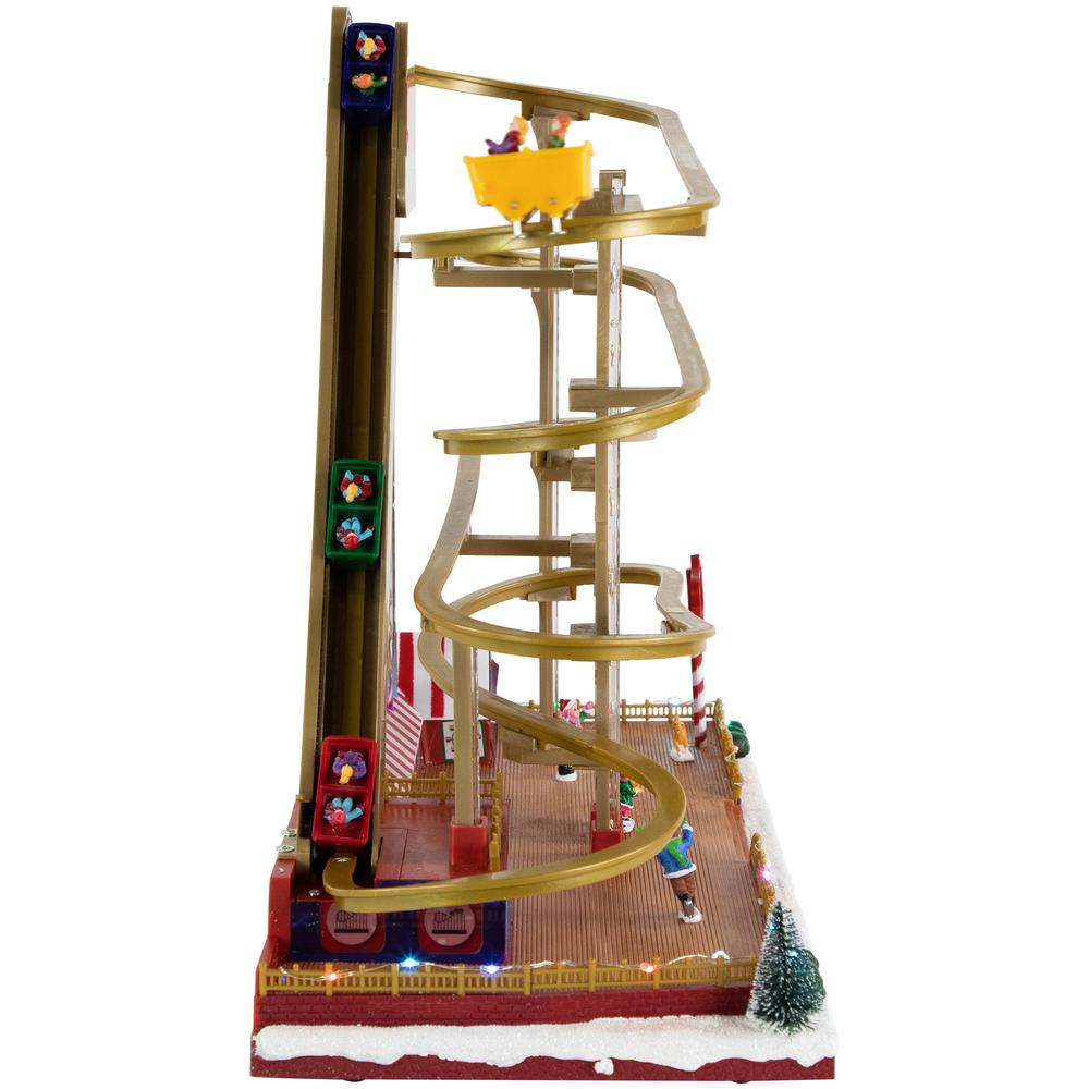16.75" Animated and Musical Roller Coaster LED Lighted Christmas Village Display. Picture 4
