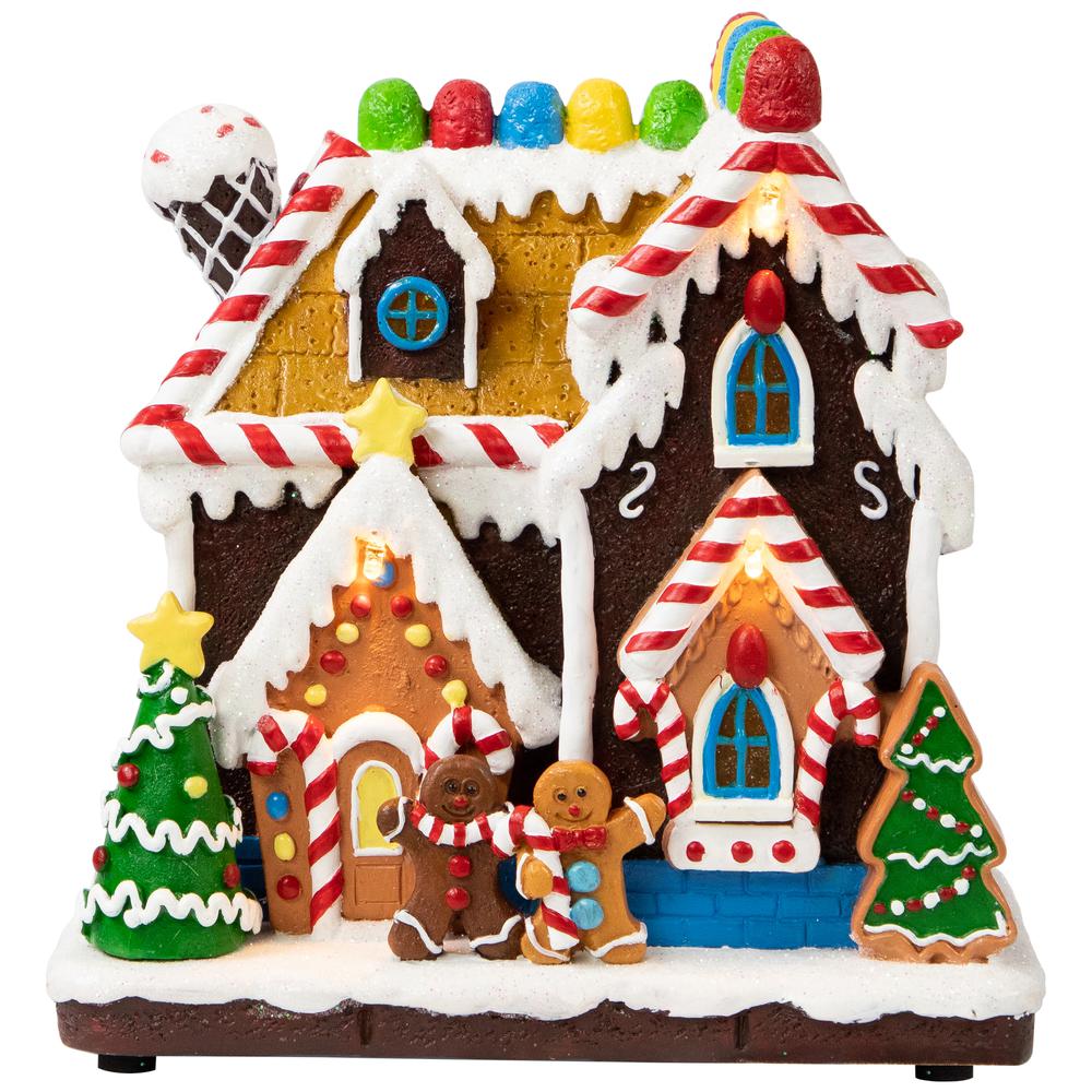 7" LED Lighted Gingerbread Christmas Candy House Village Display. Picture 1