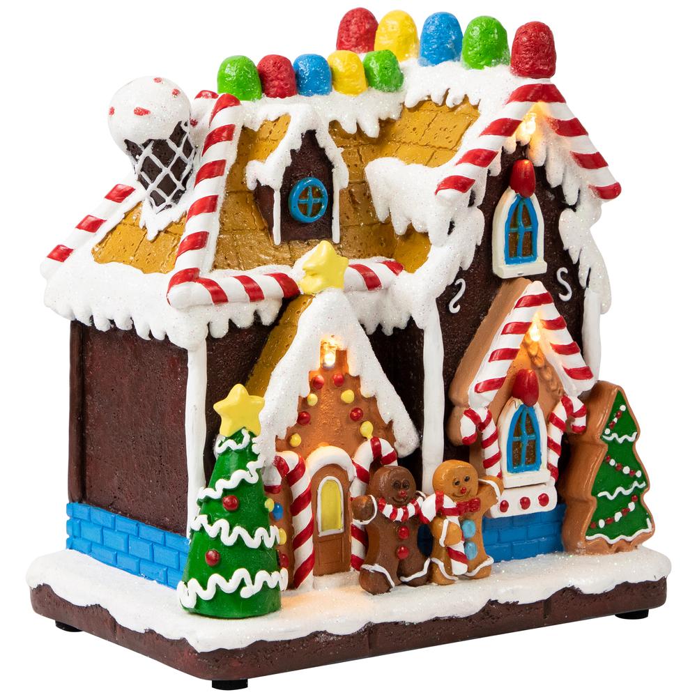 7" LED Lighted Gingerbread Christmas Candy House Village Display. Picture 4