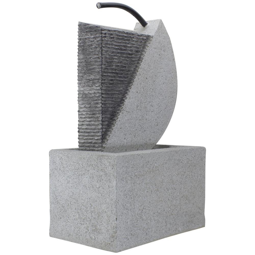 20" Gray Modern Style Rainfall Outdoor Water Fountain. Picture 3