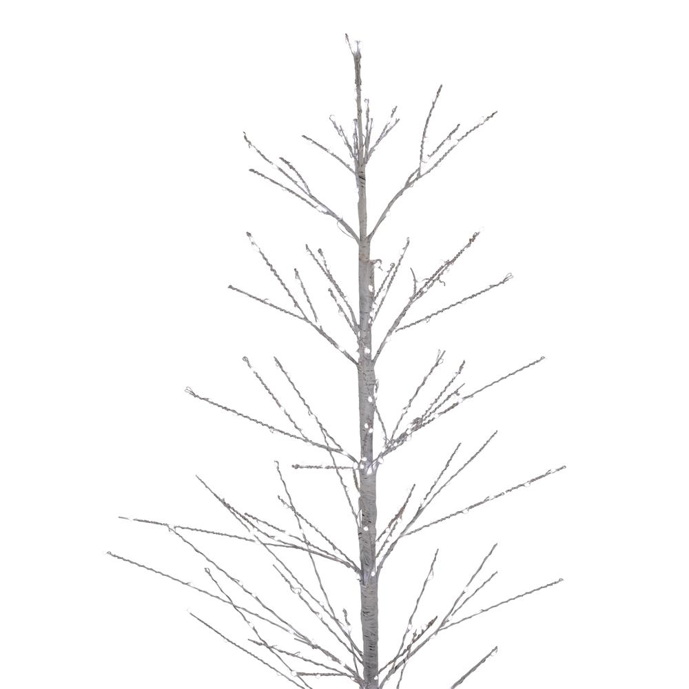 4' LED Lighted White Birch Christmas Twig Tree - Pure White Lights. Picture 6