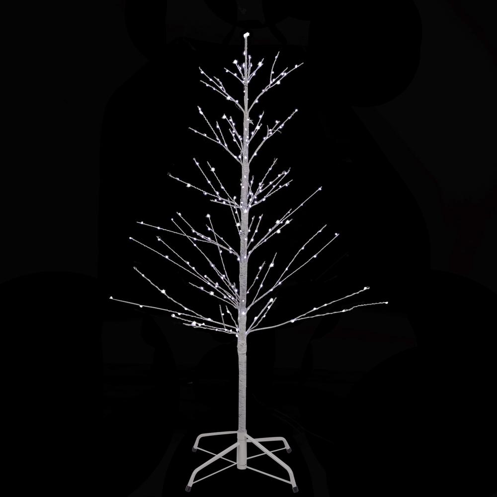 4' LED Lighted White Birch Christmas Twig Tree - Pure White Lights. Picture 3