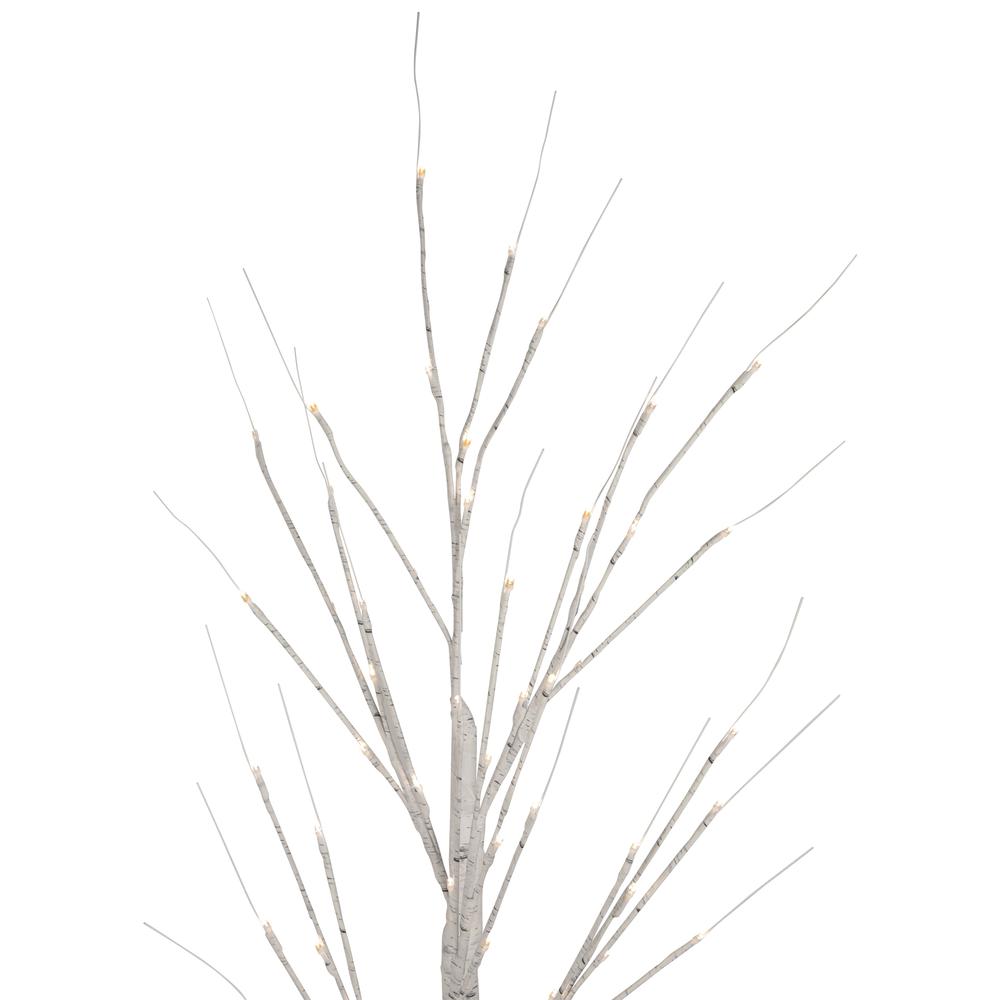 4' LED Lighted White Birch Christmas Twig Tree - Warm White Lights. Picture 4