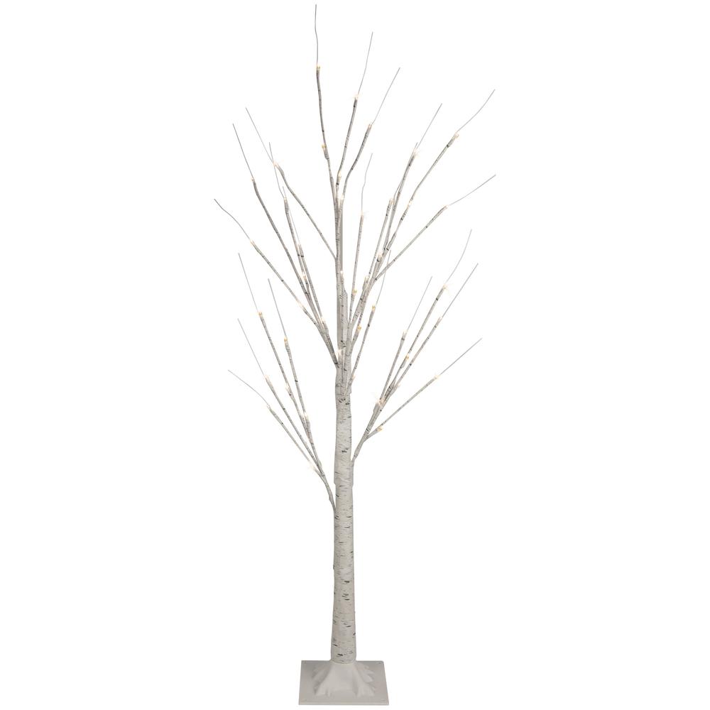 4' LED Lighted White Birch Christmas Twig Tree - Warm White Lights. Picture 1