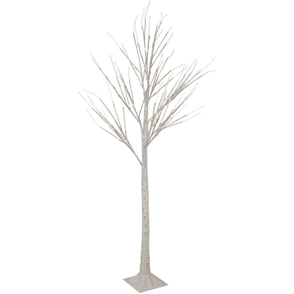 6' LED Lighted White Christmas Twig Tree - Warm White Lights. Picture 4