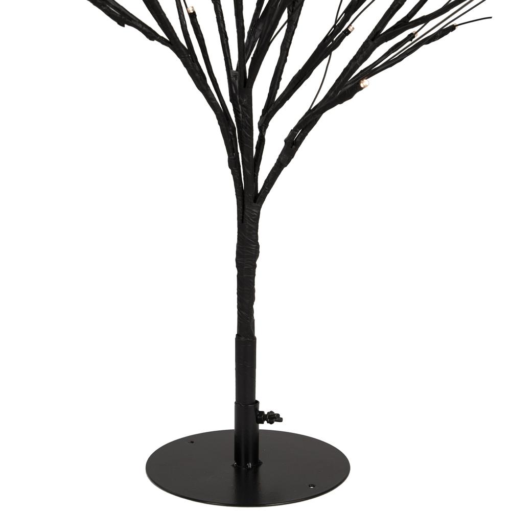 39" LED Lighted Black Halloween Twig Tree - Warm White Lights. Picture 5