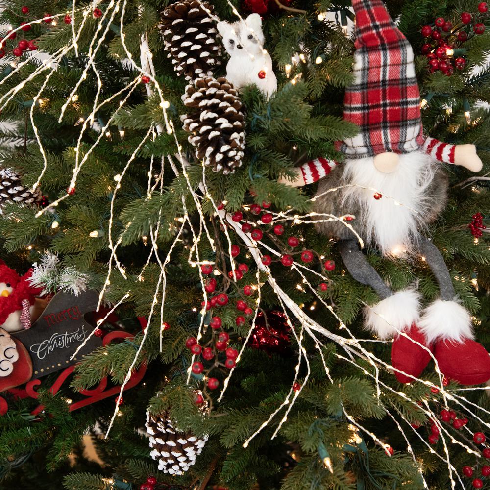 6' x 6" Pre-Lit White Christmas Garland with Jingle Bells  Warm White Lights. Picture 3