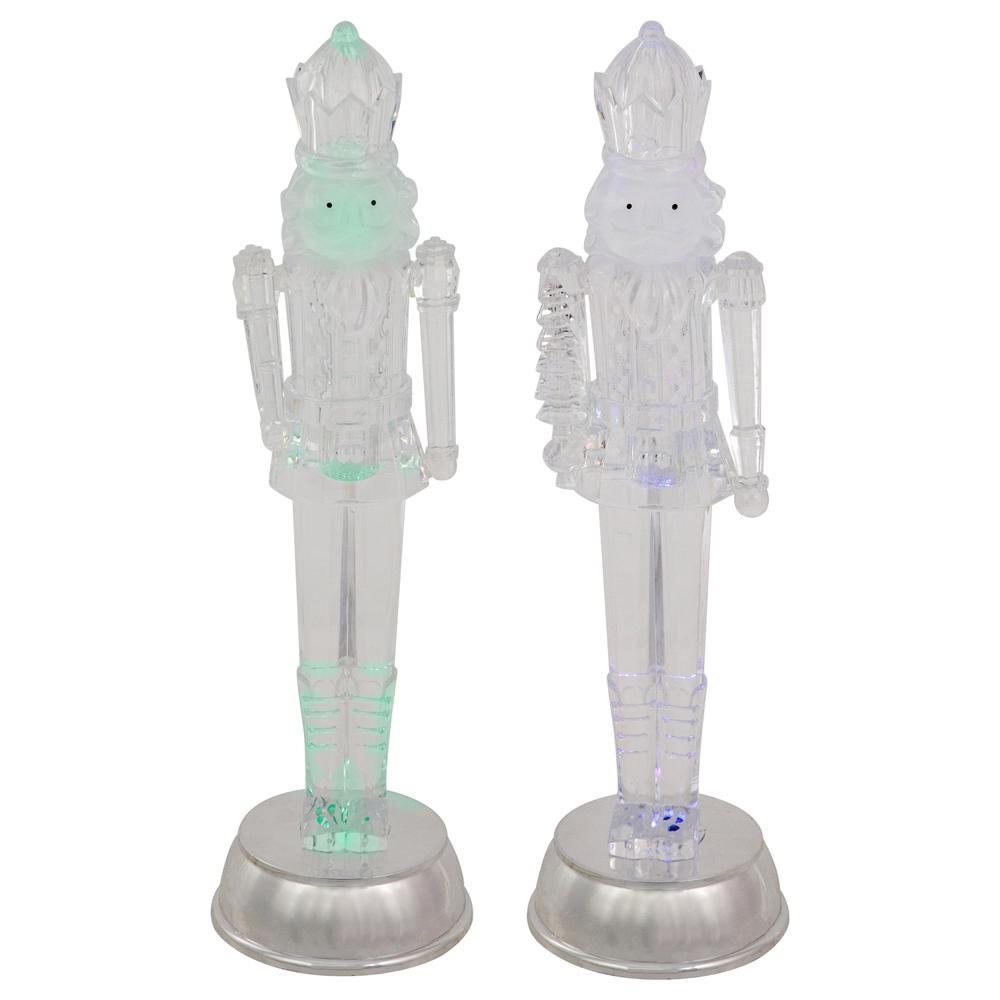 Set of 2 LED Lighted and Musical Nutcracker Christmas Figurines  12.5-Inch. Picture 1