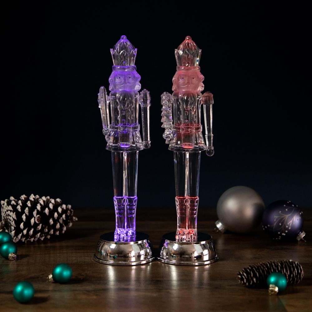 Set of 2 LED Lighted and Musical Nutcracker Christmas Figurines  12.5-Inch. Picture 2
