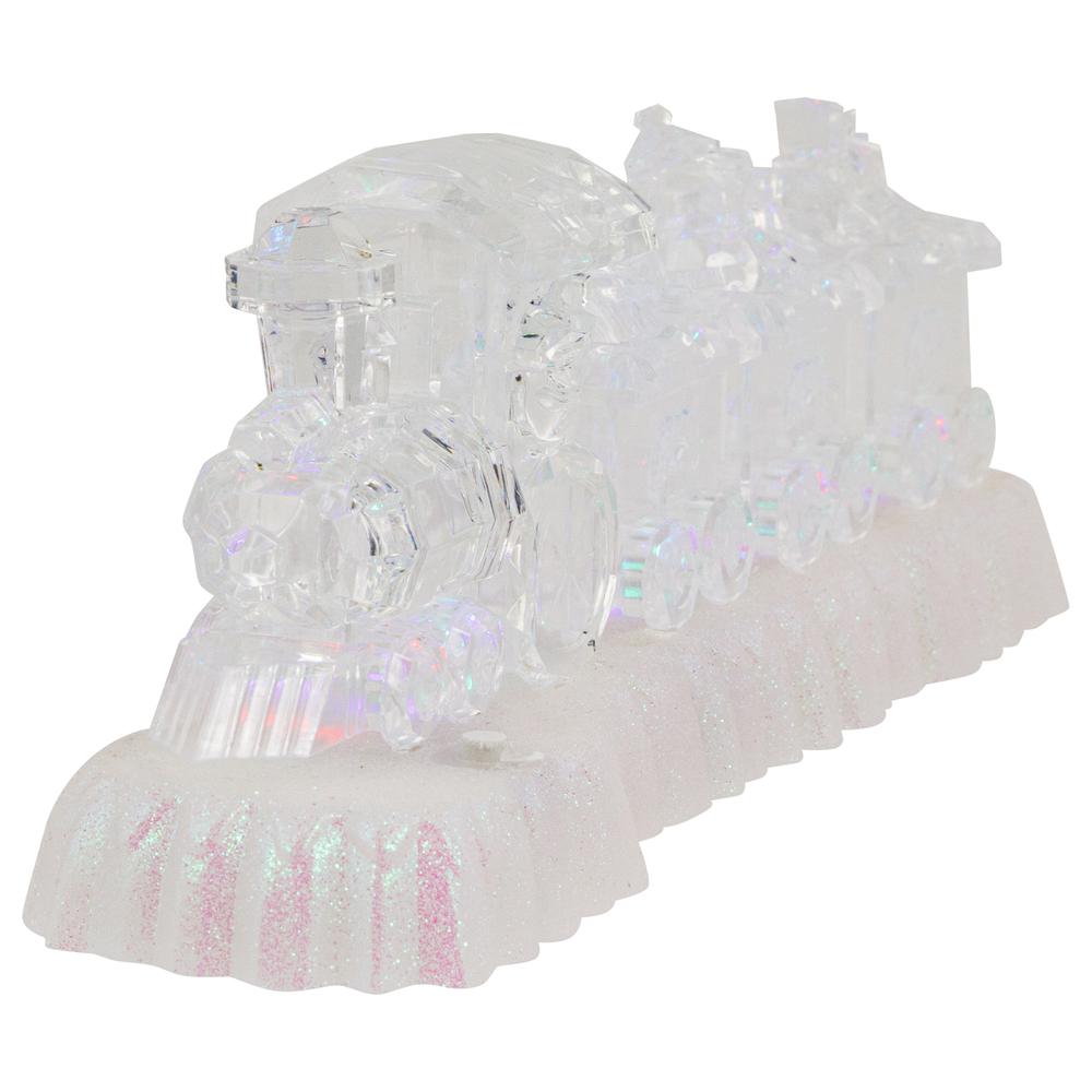 12" LED Lighted Musical Icy Crystal Locomotive Train Christmas Decoration. Picture 6