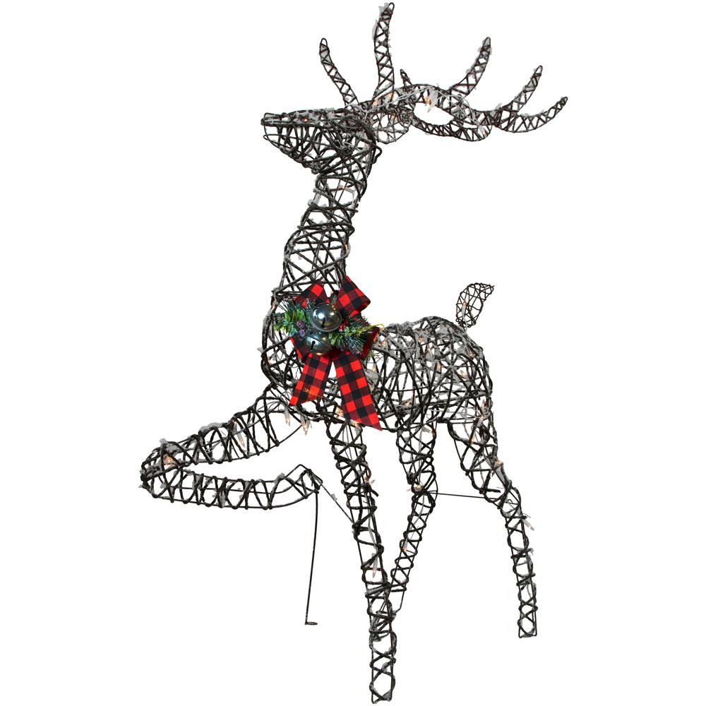 60.25" Lighted Reindeer Stag Christmas Decoration. Picture 1