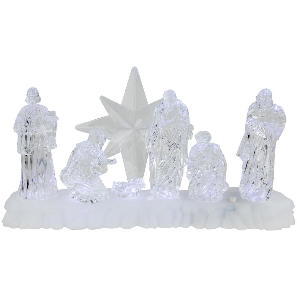 12.25" LED Lighted Nativity Scene Acrylic Christmas Decoration. Picture 1